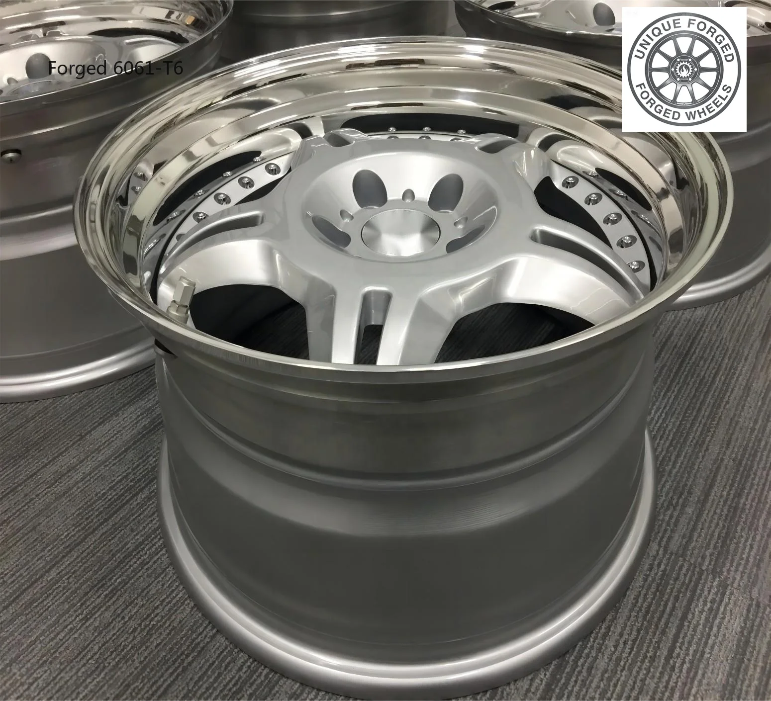 

New 2 Piece / 3 Piece Forged Wheel Rims 17 18 19 20 21 Inch PCD 5*114.3/100 Wheel Rim Hubs 6061-T6