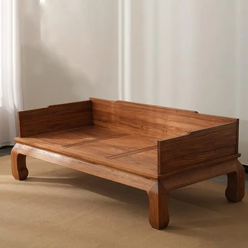 

Arhat bed elm solid wood new Chinese-style small apartment dual-purpose sofa bed Arhat couch chaise longue coffee table