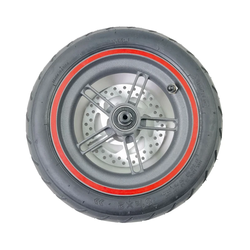 

Electric Scooter 8.5 Inch Inflatale Rear Wheel Tire Aluminum Alloy Wheel Hub 120Mm Brake Disk Set For Xiaomi PRO / PRO2