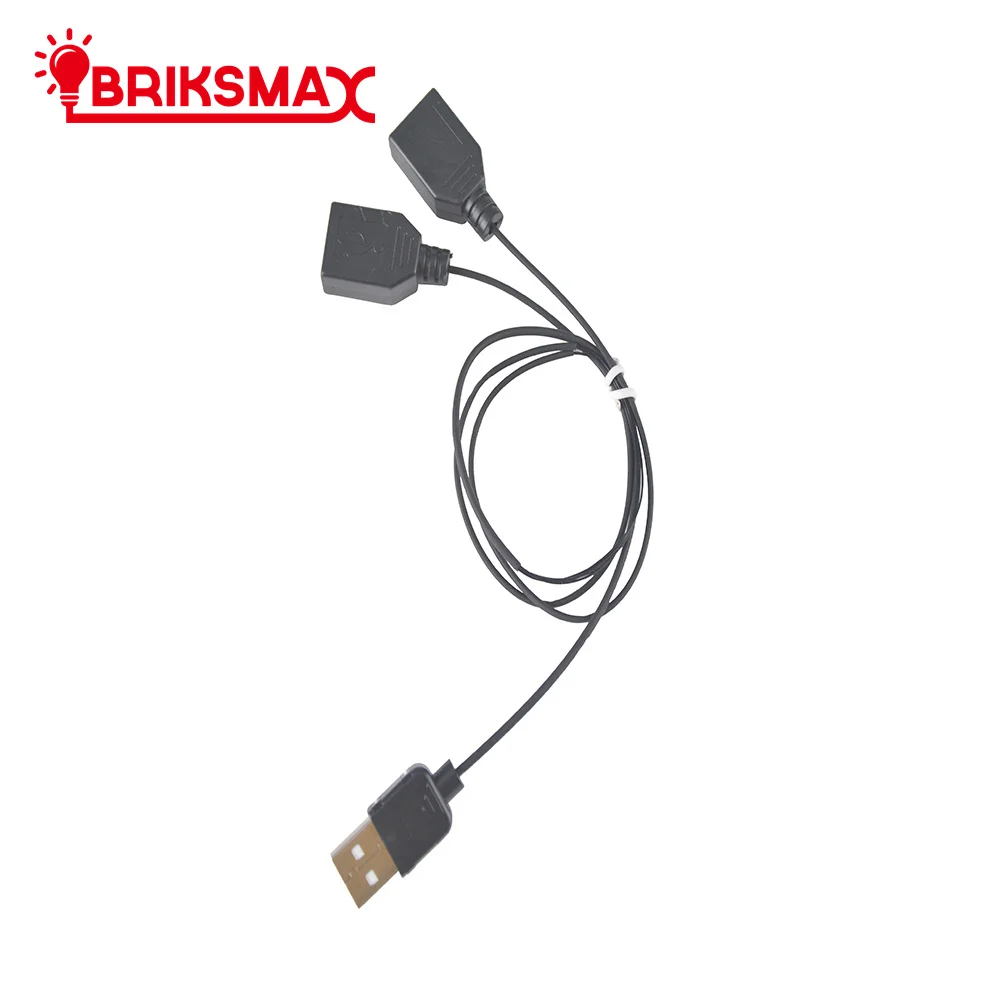 BRIKSMAX Light Accessories Black One to Seven USB Port Usb Hub for Building Block Led Light Kit 10220 42083 10260 10255