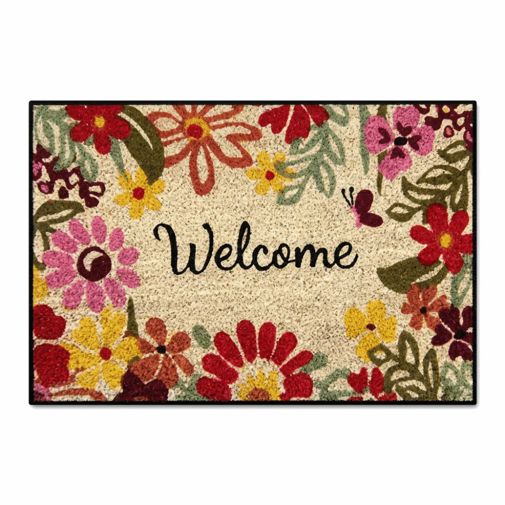 Wear-resistant Flower Bathroom Mat Letter Anti Slip Floor Mat Love Heart Decoration Absorbent Mat Laundry Room