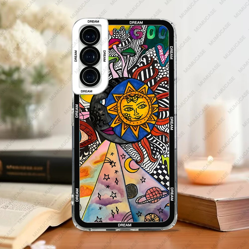 Case For Samsung Galaxy S24 S20 S21 FE S22 Plus S23 Ultra A22 A54 5G Soft Cover Dream Art