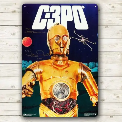 C-3PO Movie Collectible Metal Poster Tin Sign 20x30cm Wall Decor Plate