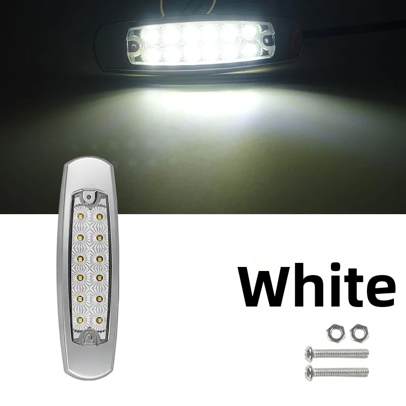 Luces Laterales Decorativas de 12 LED 12-24V para Camiones, Furgonetas y Automóviles, Fácil Instalación, Carcasa de ABS, Blanco, Rojo, Amarillo, Azul, Verde