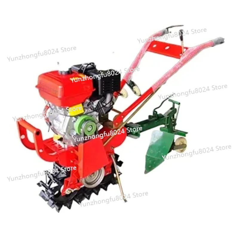 

Chain track tiller Garden Farm Orchard Mountain Handheld micro tiller Slope rotary tiller