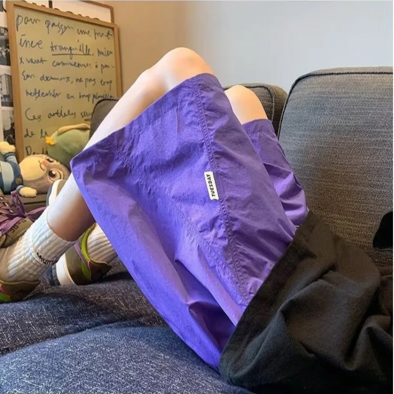 

Qui Dry Ice Silk Men's orts Summer Thin American Trendy Brand Outdoor Wear Loose Casual Five-Quarter Length Straight Leg ...