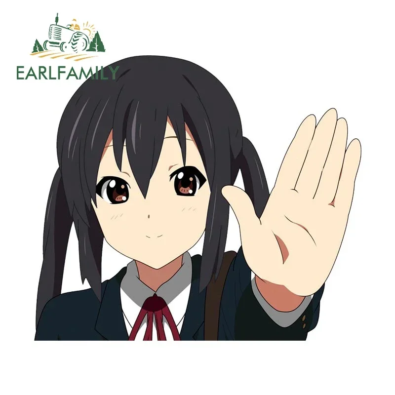 EARLFAMILY Nakano Azusa نظرة خاطفة دراجة نارية سيارة ملصق الكتابة على الجدران مقاوم للماء ويندوز ملصق مائي لوح التزلج اكسسوارات السيارات المحمول الفينيل RV