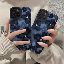 For Funda iphone 17 16 15 14 Pro Max Case 17Air 17Promax 16Pro 15 Plus Cover Leather Capas 13 12 Mini 11 Cases Printed Back