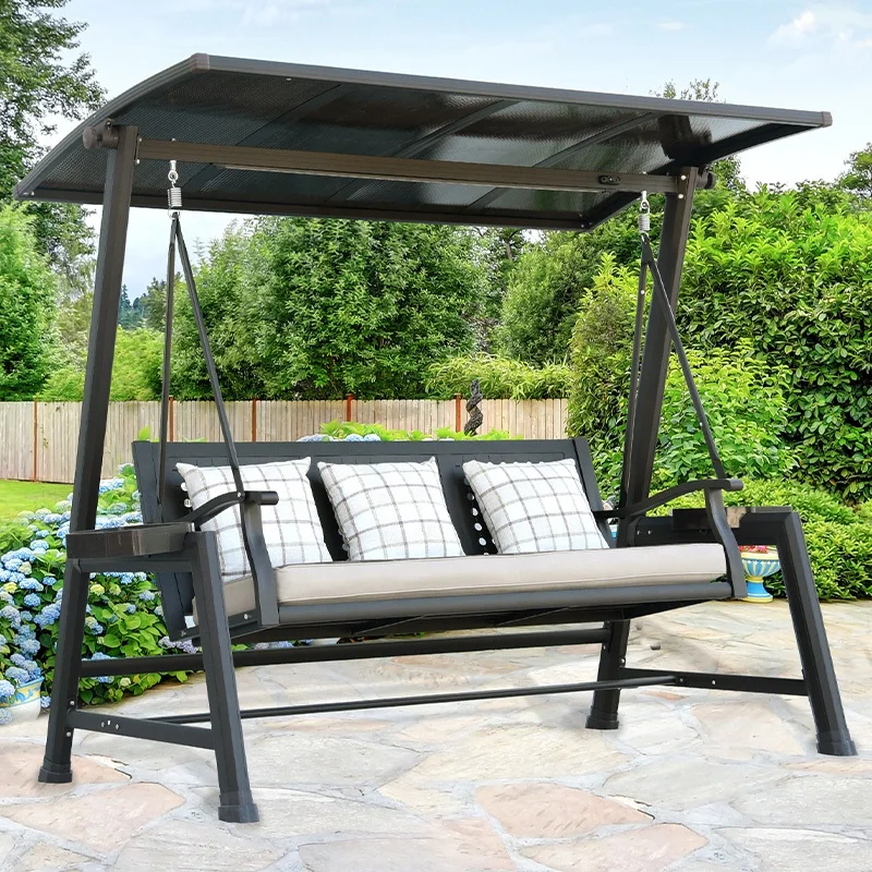 

Luxury Outdoor Garden Furniture Set Rust-proof Aluminum Garden Swing Outdoor Swing Canopy Swing