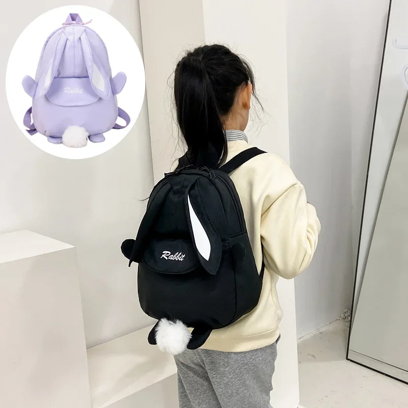 Cartoon Rabbit Children Backpack Kindergarten Children Ultra Light Backpack 3-6 Years Old Boys and Girls Travel Bag Mochila