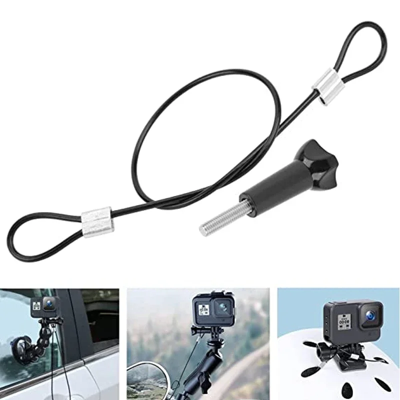 Anti-lost Wire Rope Safety Rope For GoPro Hero 13 12 11 10 9 8 7 6 5 Insta360 X2 X3 X4 DJI Osmo Action 5 4 3 Camera Accessories