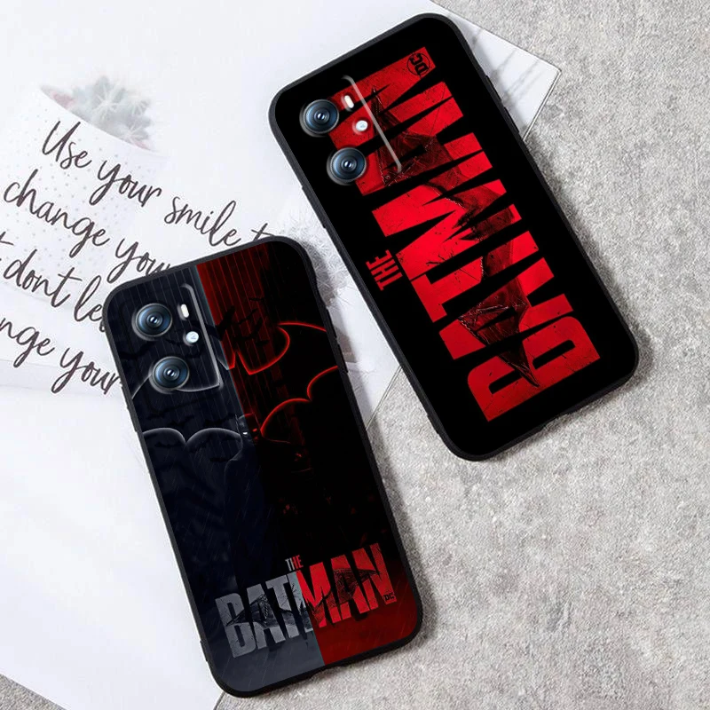 Super-mans B-Batmans Logo For OPPO Find X6 X5 X3 A54S A5 A94 A16 A53S A57 A74 A72 A98 A78 A96 A9 5G Black Soft Phone Case