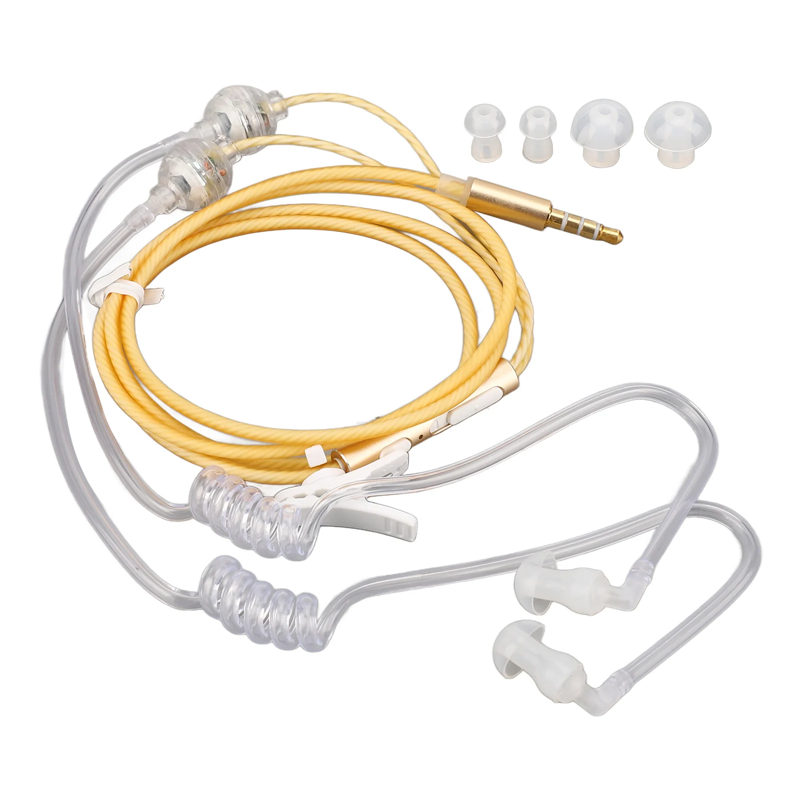 Air Tube-oordopjes Stereofonische ruisonderdrukking 3,5 mm Air Tube-headset Straling Draagbaar Ergonomisch voor tablet