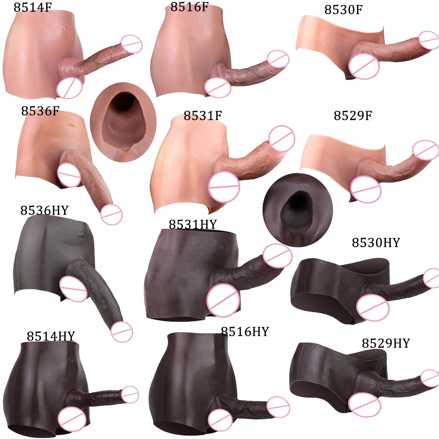 SXXY Large Hollow Dildo Premium Silicone Pants Wearable Hyper Realistic Insertable Penis Cover Adult Intimate Wearable Toys view 3