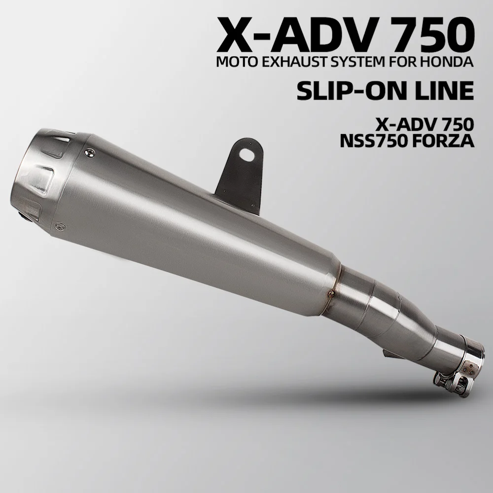 For Honda X-ADV ADV750 Forza750 NSS750 2017-2024 Motorcycle Exhaust Slip on line Muffler with DB Killer moto escape tube Kit
