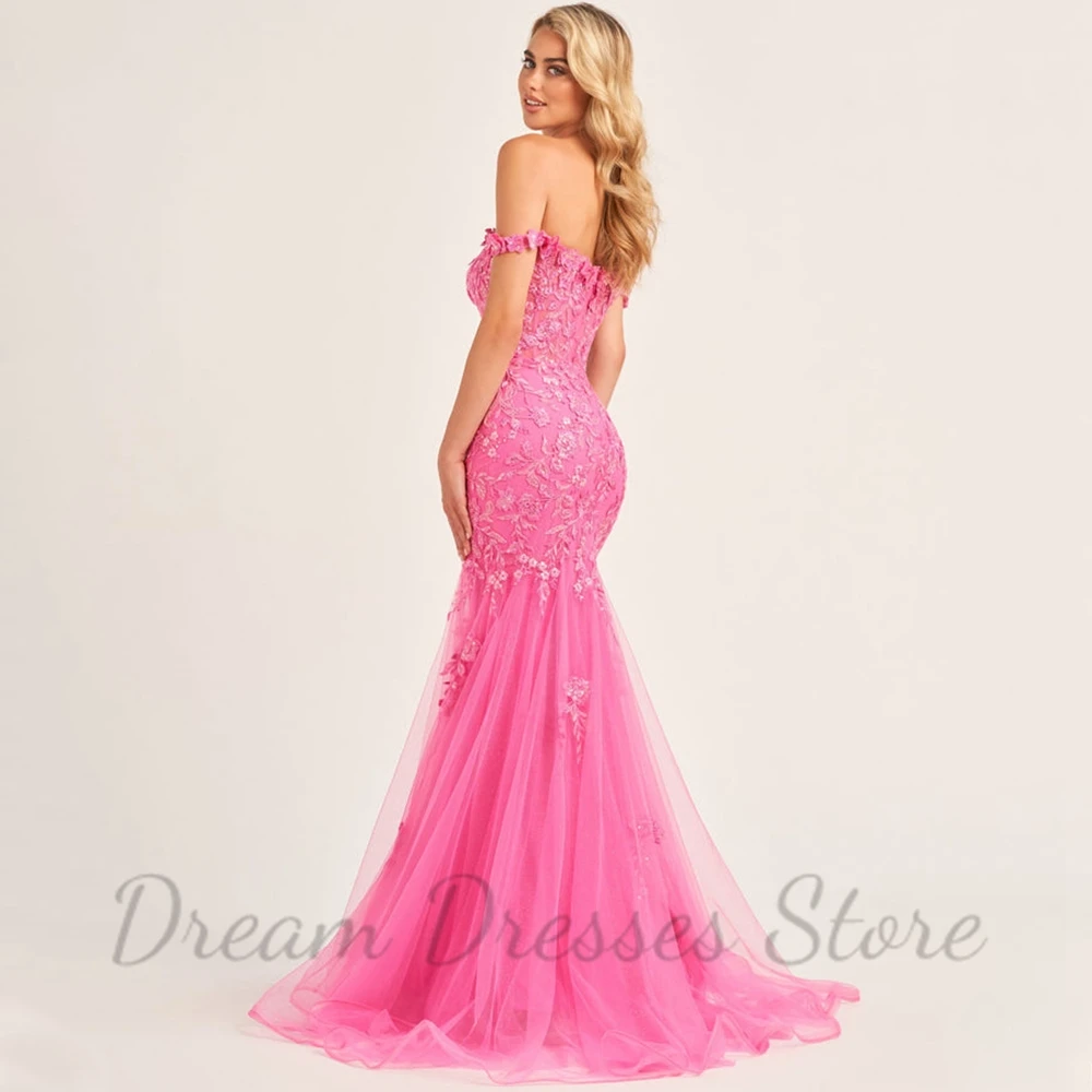 Klassieke Zeemeermin Tule Avondjurk Lieverd En Off The Shoulder Applique Vrouwen Vloerlengte Feest Prom Jurken Op Maat Gemaakt