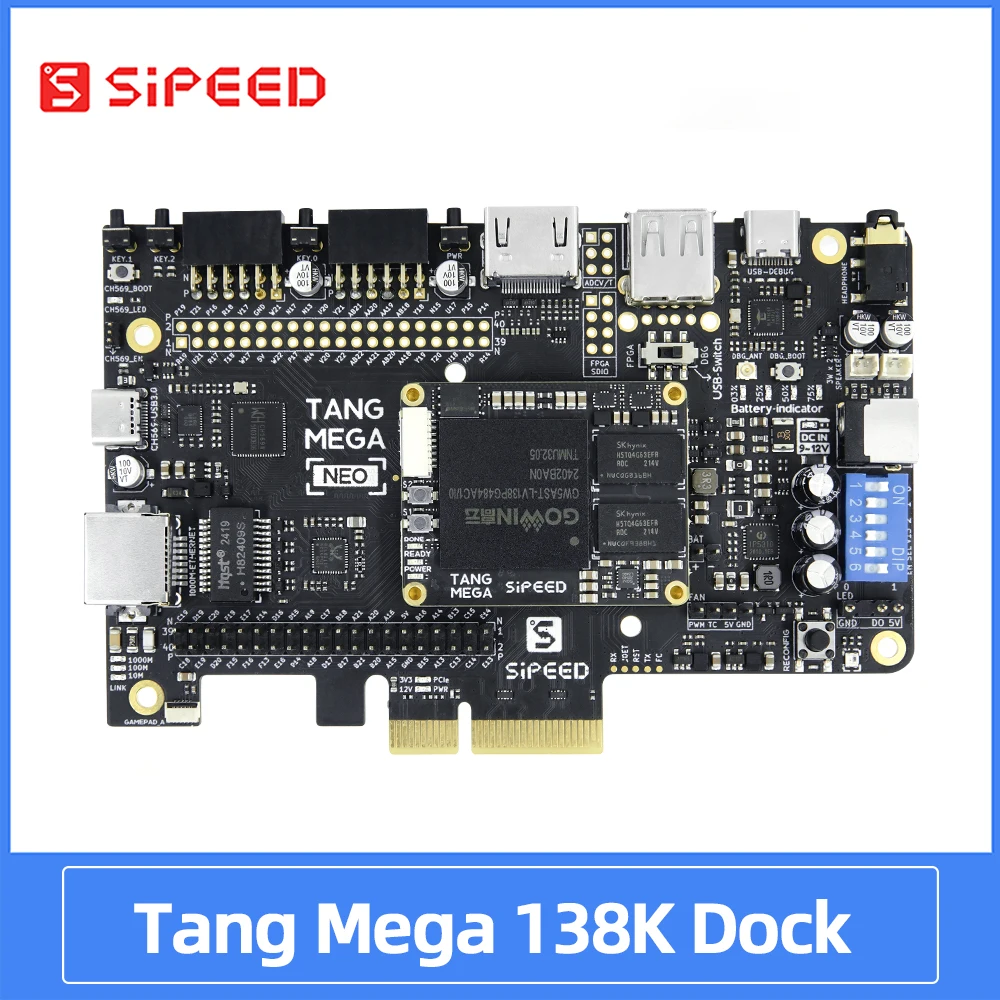 لوحة تطوير Sipeed Mega 138k 60k Dock Gowin Gw5ast Riscv Fpga #1