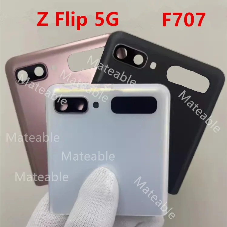 

F707 Flip 5G Housing For Samsung Galaxy Z Flip 5G SM-F707 6.7" Glass Battery Back Cover Repair Replace Door Phone Rear Case