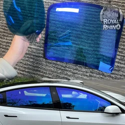 1.52/1/2/3M Blue Chameleon VLT 60% Car Front Rear Window Tint Windshield Protection Solar Wrap Film Anti UV Heat Insulation