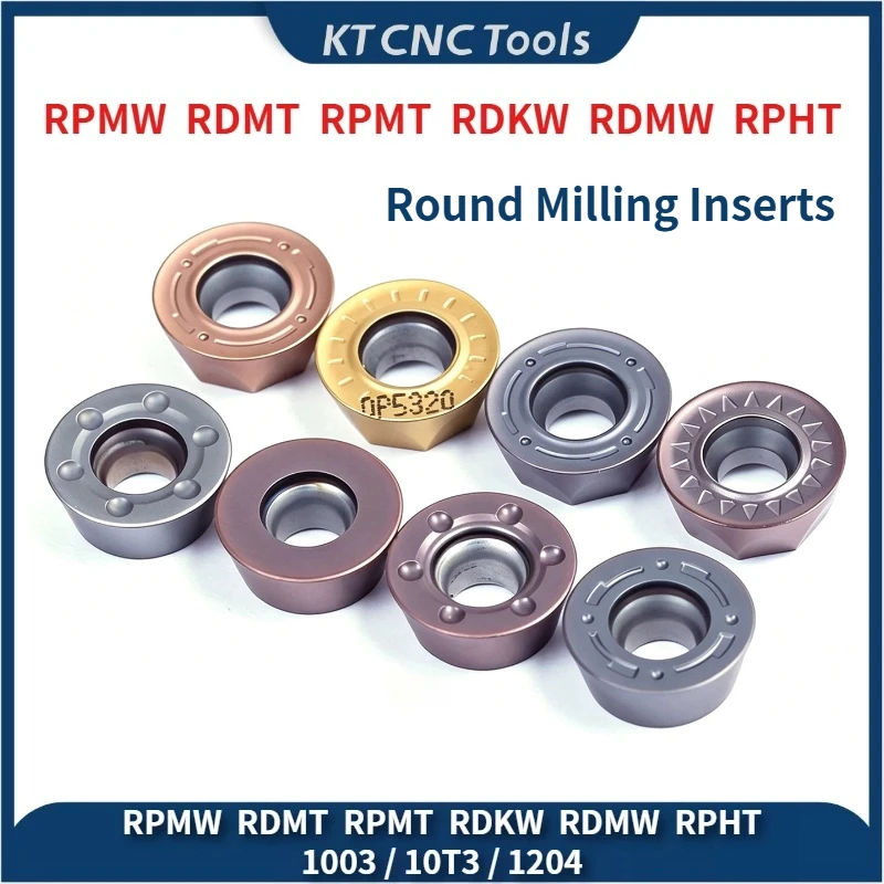 

High Hardness RDKW RPHT RDMT RPMW RDMW RPMT 1003 10T3 1204 Roundness Inserts Milling Tools CNC Machine Indexable Milling Cutter