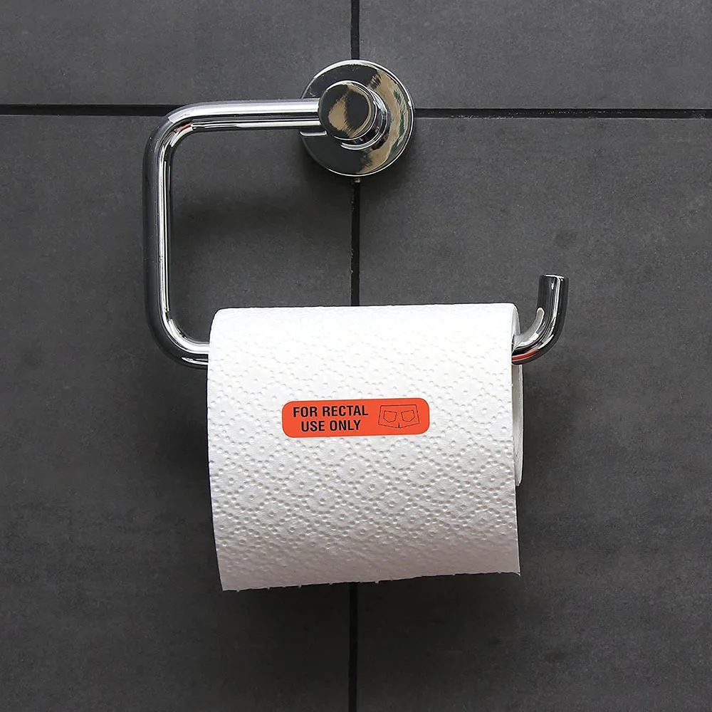 برتقالي "فقط للاستخدام المباشر للأمعاء" 500 قطعة 0.39*1.5 بوصة ملصق مزخرف مقاوم للماء