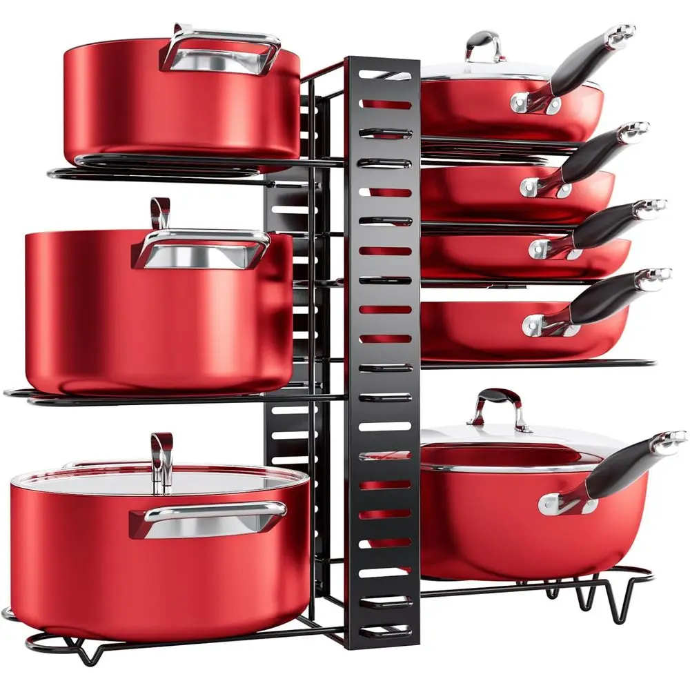 MUDEELA 8-Tier Pot and Pan Organizer Rack