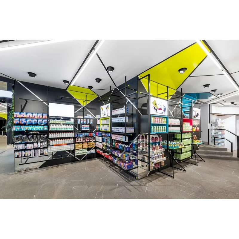 Counter d'exposition de meubles de magasin de pharmacie, étagères de pharmacie, présentoir personnalisé, magasin médical de pharmacie de pharmacie de détail