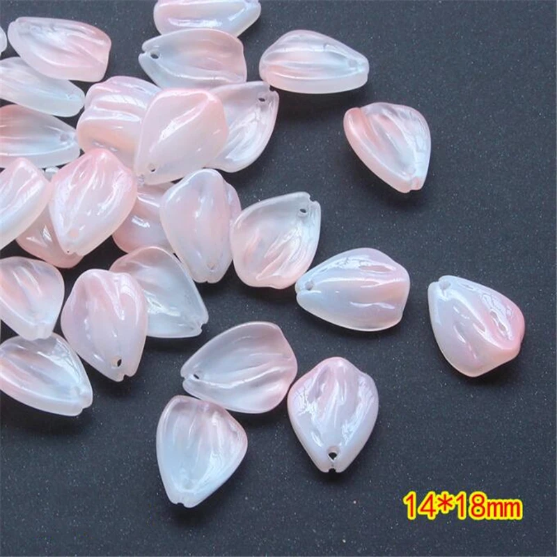 20Pcs/Lot New Creative Glass Flower Beads Glaze Petals Charm Connectors Diy Earrings Biżuteria do włosów Akcesoria do tworzenia biżuterii