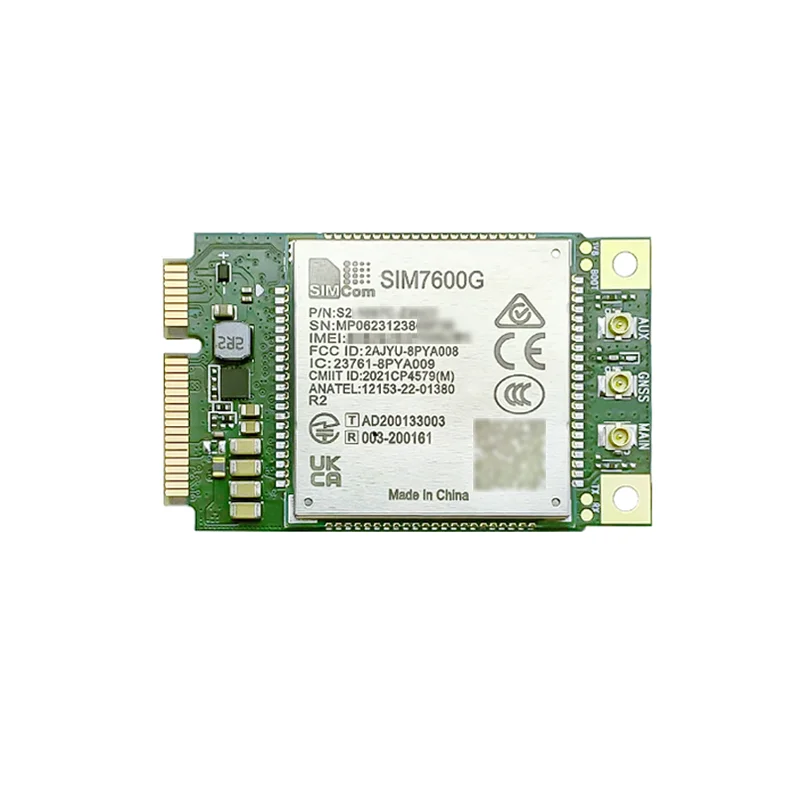 SIMCom SIM7600G-H MiniPCIe Global Region/Operator 150Mbps/50mbps Cat4 GNSS LTE 4G modulo SIM7600 SIM7600GH SIM7600G H Mini PCIe