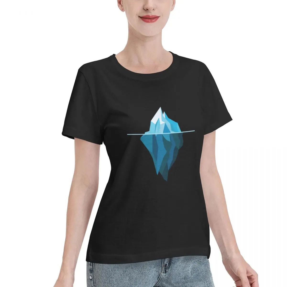 Easy To Pair Blue Iceberg Nature Lovers Climate Change Women's T-shirt High End Aesthetic Women Top
