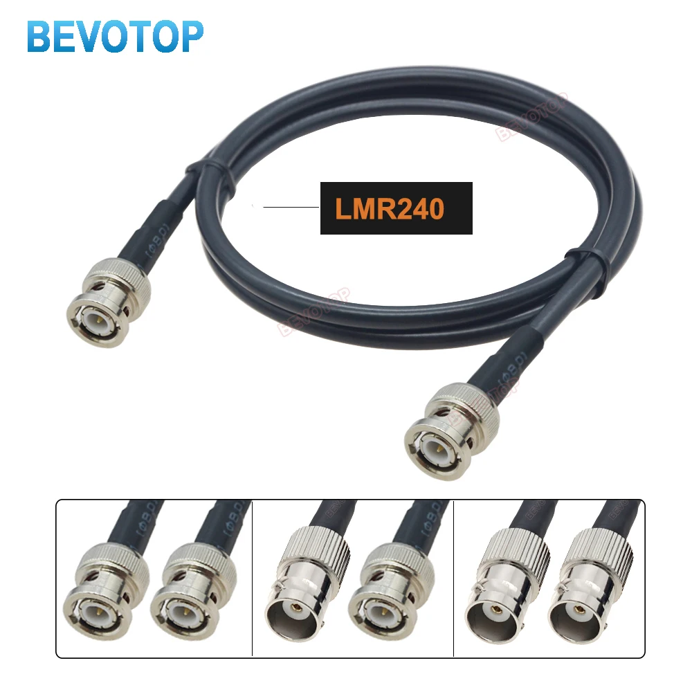 LMR240 BNC Male to BNC Male Plug Connector RF Coaxial Cable LMR-240 50-4 Low Loss 50 ohm Pigtail Jumper Extension Cord Adapter