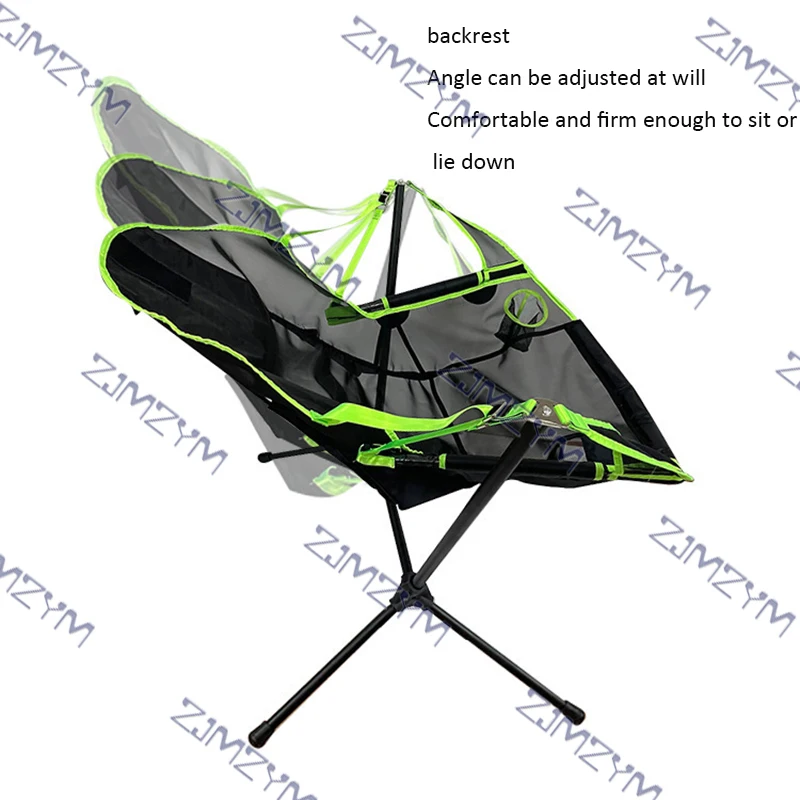 Outdoor Camping Folding Rocking Chair For Trips Leisure Chair With Pillows Fishing Beach Stool Adjustable Camping Rocking Chair