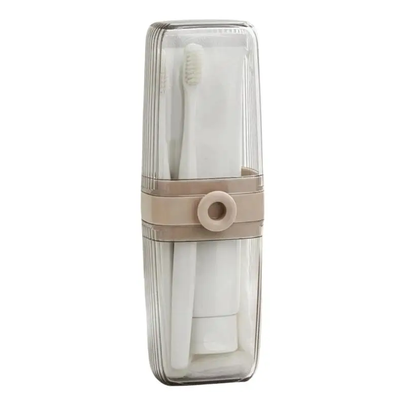 1Pcs Toothbrush Containers Transparent Portable Toothbrush Toothpaste Case Family Travel Outdoor Business Trip Acessories
