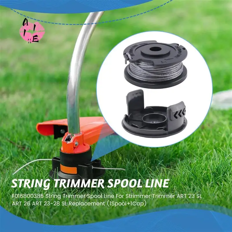 

A11E-F016800385 String Trimmer Spool Line For Strimmer Trimmer ART 23 SL ART 26 ART 23-28 SL Replacement (1Spool+1Cap)