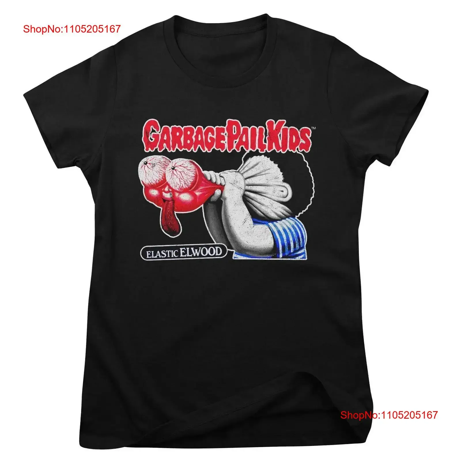 Officially Licensed Garbage Pail Kids Elastic Elwood Women T Shirt vintage Washed fashion Stretched designer clothes