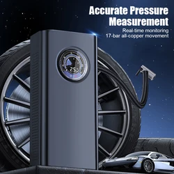 7.4V 3600mAh ElectricTire Inflator Pump Portable AUTO Tyre Balls Car Air Compressor