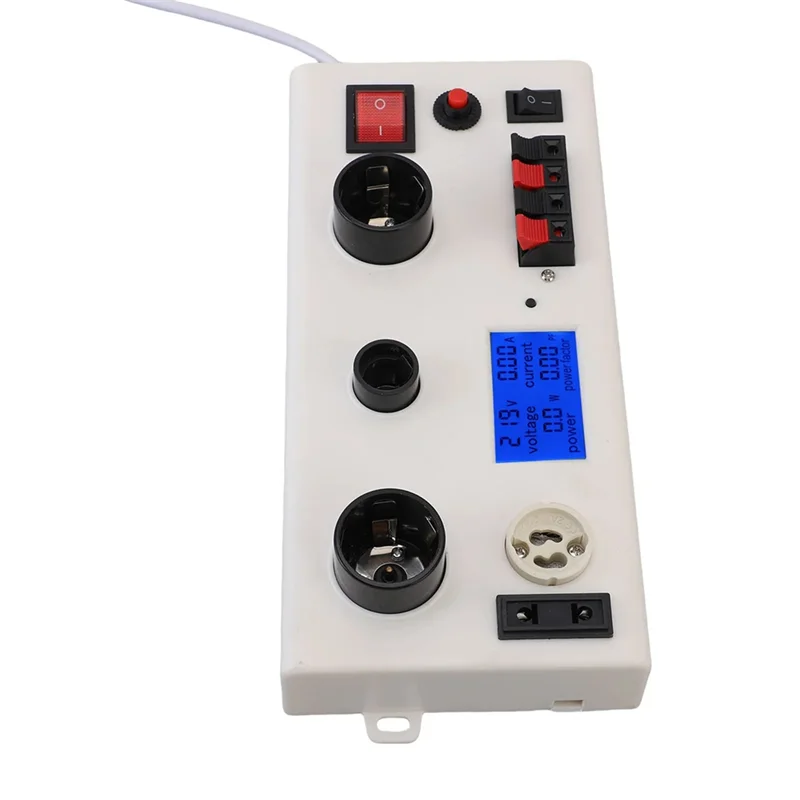 ABSY Lamp Tester Box E27 E14 GU10 Bulb Sockets Multifunctional LED Bulb Power Current Voltage PF EU Plug Testing Device
