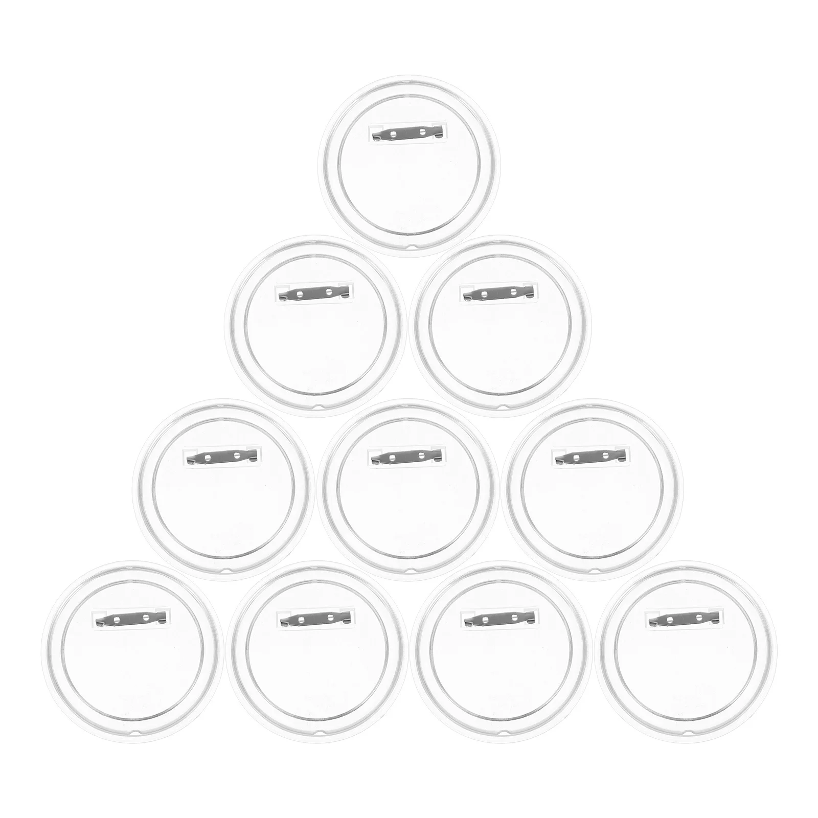 10Pcs Acrylic Badge Pins Transparent Frame 75Mm Large Photo Button Pins DIY Craft Supplies for Personal Style Gifts