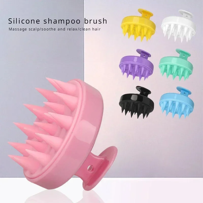 

Silicone Shampoo Brush Head Scalp Massage Comb Hair Washing Comb Body Massage Brush Bath Shower Brush Salon Hairdressing Tool