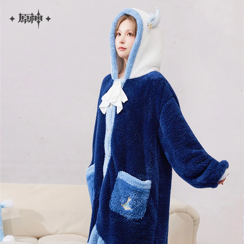 

Pre-sale Neuvillette Citlali Home Robe Official Genshin Impact Winter Loungewear Plush Unisex Nighty Pajamas Cosplay Costume
