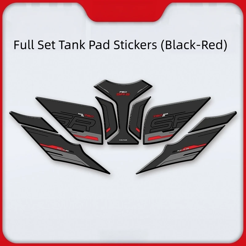 For CFMOTO 750SR‑S Full Set Rubber Tank Stickers High‑Elastic Polymer Waterproof Anti‑Scratch Fuel Tank Pads Mod Accessories