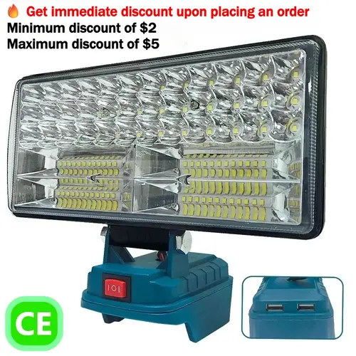 LED Work Light 3/4/8Inch For Makita 14.4V 18V Li-ion Battery Lamp With USB Outdoor Flashlight Lantern Camping Emergency Light - Image 2