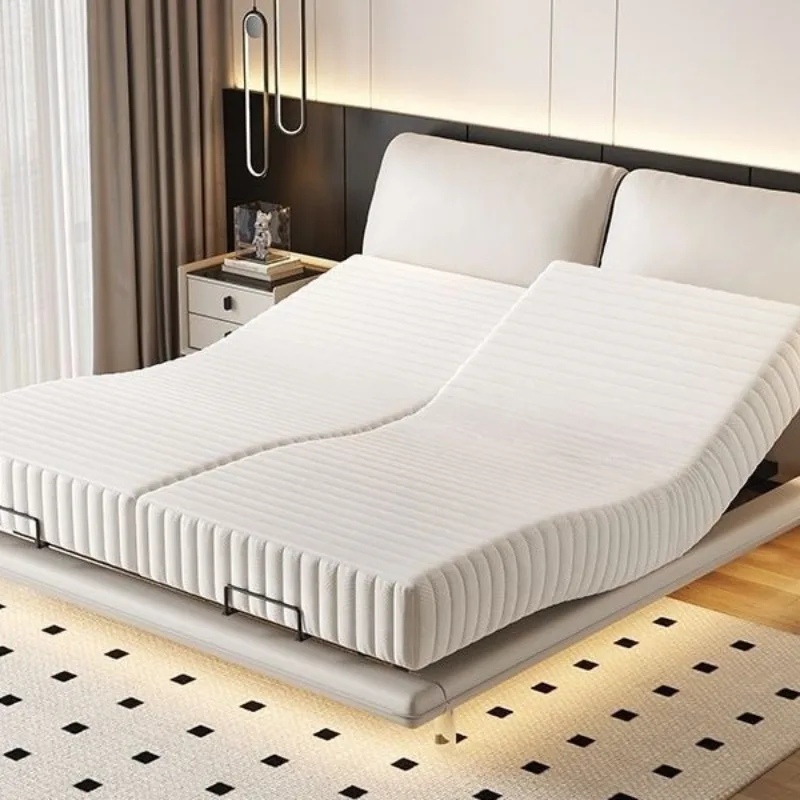 Intelligent electric split bed, automatic black double bed, elephant ear suspension bed