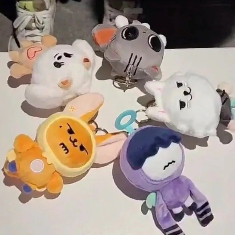 Dolls Kpop Cute Soobin Beomgyu Ppulbatu Same Plush Keyrings Tutu Bar Two-bar Doll Keychain Rings Plush Bag Pendant