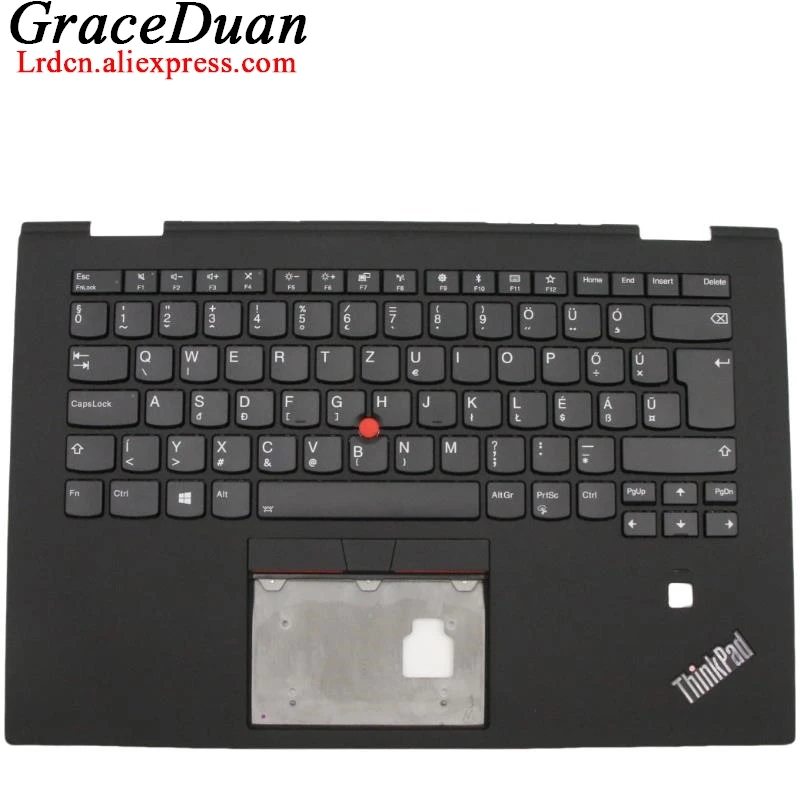 

HU Hungarian Black Keyboard Upper Case Palmrest Shell Cover For Lenovo Thinkpad X1 Yoga 3rd Gen 3 G3 01LX796 01LX876 01LX916 01L