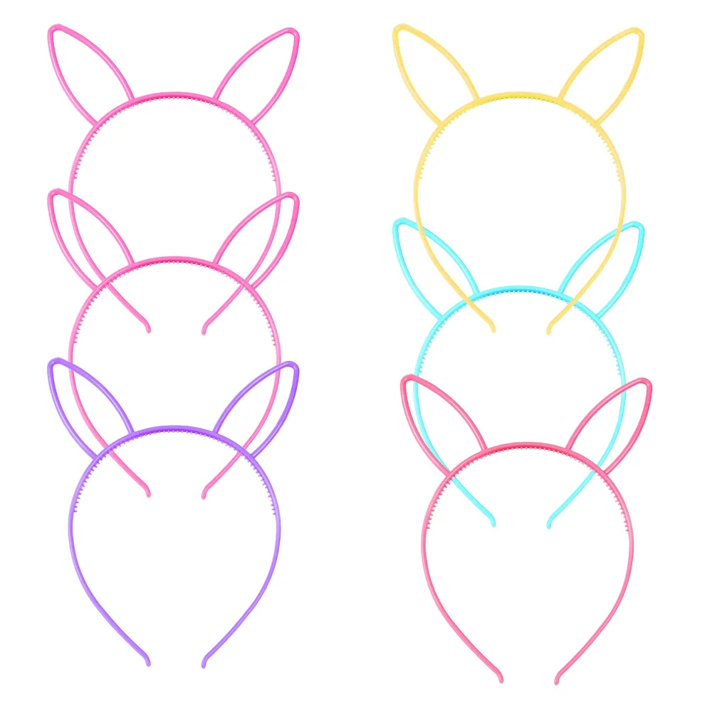 

12 Pcs Rabbit Ears Headbands Cute Bunny Ear Hairbands for Kids Girls Party Costume Accessories Non Fading Durable ABS Material