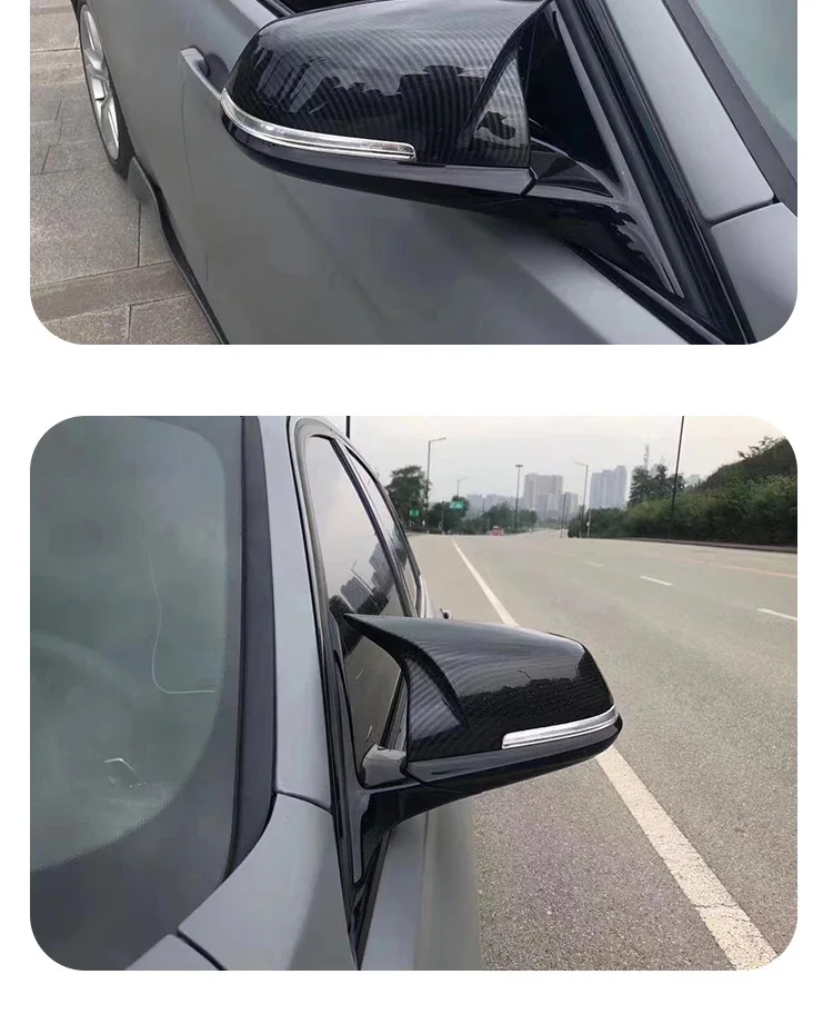 

Apply To BMW1234 Series X1 M2 Refit Bull Horn Mirror ShellF 20F22F30F32 RefitBright Black Cow Horn Rearview Mirror Shell