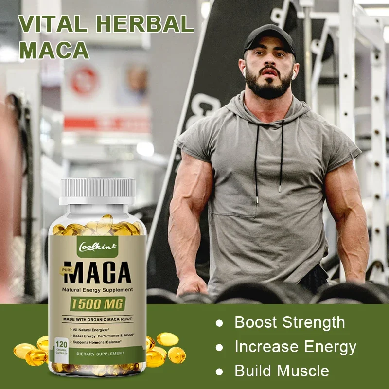 Anti-fatigue Maca Root Capsules to support natural health and enhance energy, performance and mood replenishment
