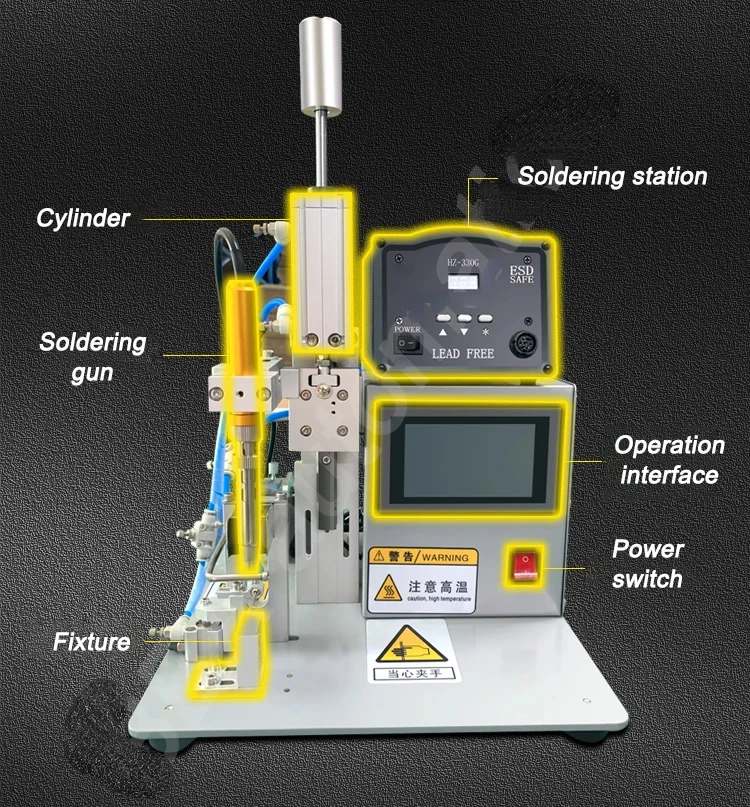 BBA Semi Automatic USB Cable Soldering Machine PCB welding robot Best iron soldering machine for wire cables welding