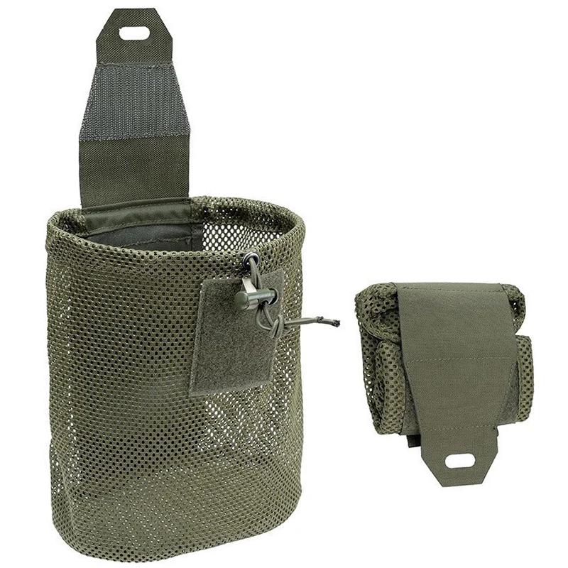 Hunting Bag Micro Folding Compact Dump Pouch Mini Foldable Mesh Bag Molle System Storage Bag Outdoor Sport Camping Hiking